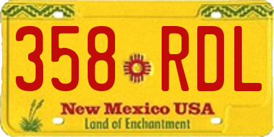 NM license plate 358RDL