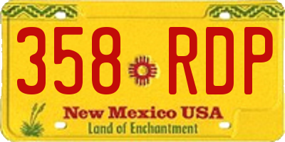 NM license plate 358RDP