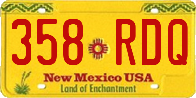 NM license plate 358RDQ