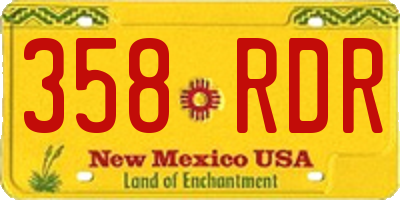 NM license plate 358RDR