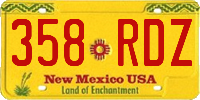 NM license plate 358RDZ