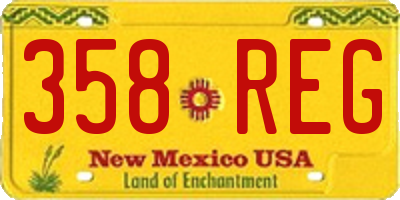 NM license plate 358REG