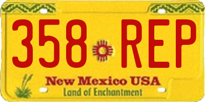 NM license plate 358REP