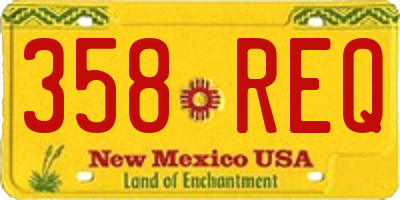 NM license plate 358REQ