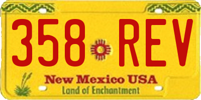 NM license plate 358REV