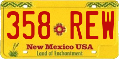 NM license plate 358REW