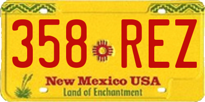 NM license plate 358REZ