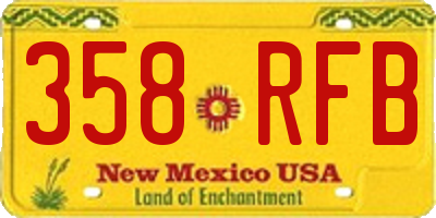 NM license plate 358RFB