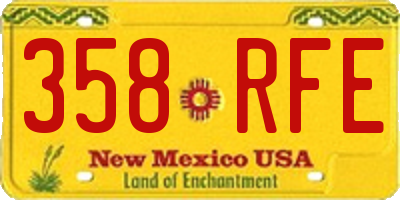 NM license plate 358RFE