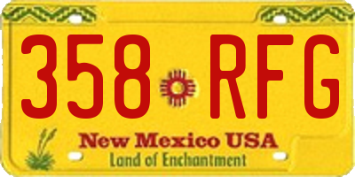 NM license plate 358RFG