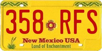 NM license plate 358RFS