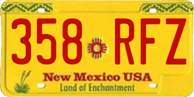 NM license plate 358RFZ