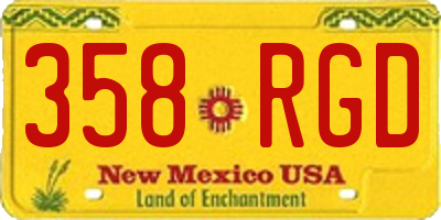 NM license plate 358RGD