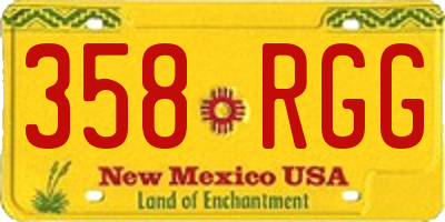 NM license plate 358RGG