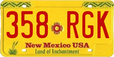 NM license plate 358RGK