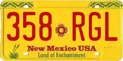 NM license plate 358RGL