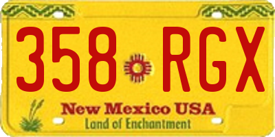 NM license plate 358RGX