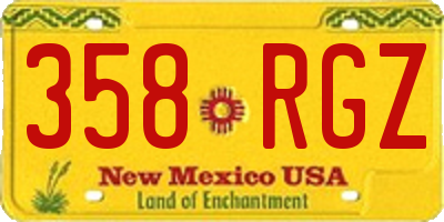 NM license plate 358RGZ