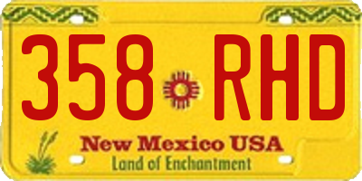 NM license plate 358RHD