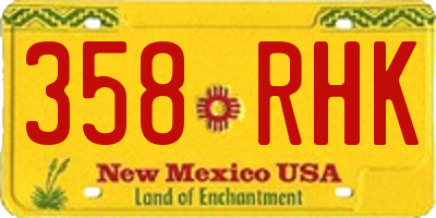 NM license plate 358RHK
