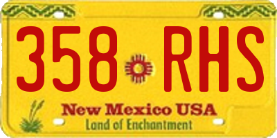 NM license plate 358RHS