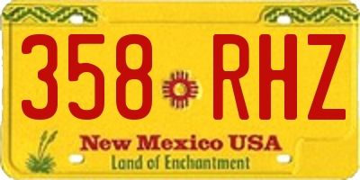 NM license plate 358RHZ