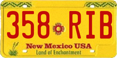 NM license plate 358RIB