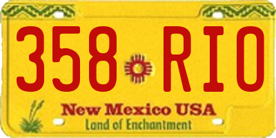 NM license plate 358RIO