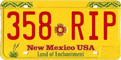 NM license plate 358RIP