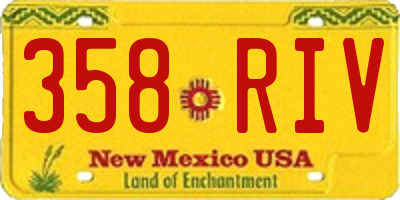 NM license plate 358RIV