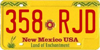 NM license plate 358RJD