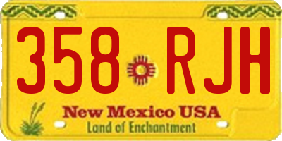 NM license plate 358RJH