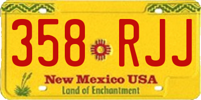 NM license plate 358RJJ