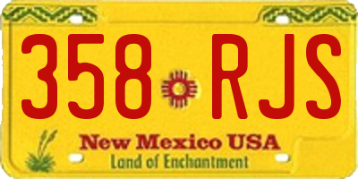 NM license plate 358RJS