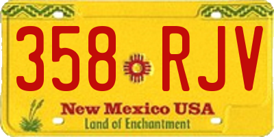 NM license plate 358RJV
