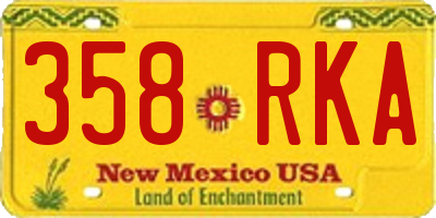 NM license plate 358RKA