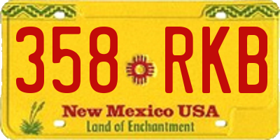 NM license plate 358RKB