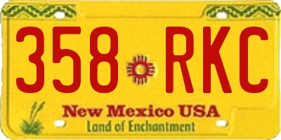 NM license plate 358RKC