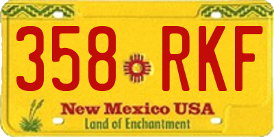 NM license plate 358RKF