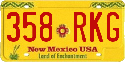 NM license plate 358RKG