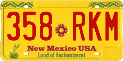 NM license plate 358RKM