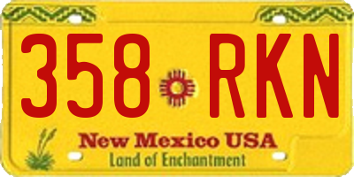 NM license plate 358RKN