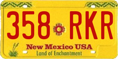 NM license plate 358RKR