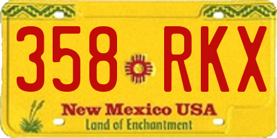 NM license plate 358RKX