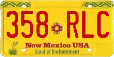 NM license plate 358RLC