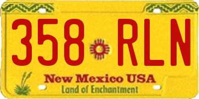 NM license plate 358RLN