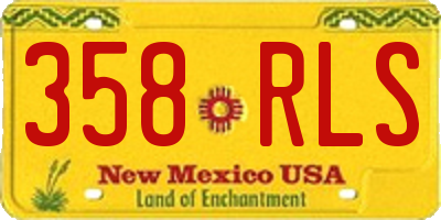 NM license plate 358RLS