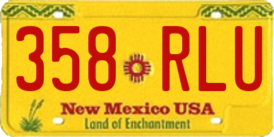NM license plate 358RLU