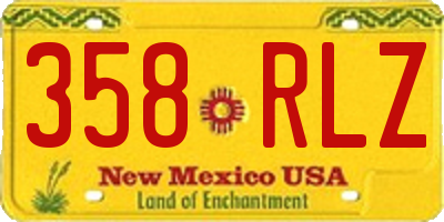 NM license plate 358RLZ
