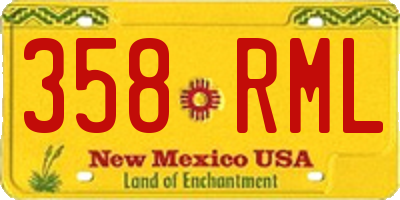 NM license plate 358RML